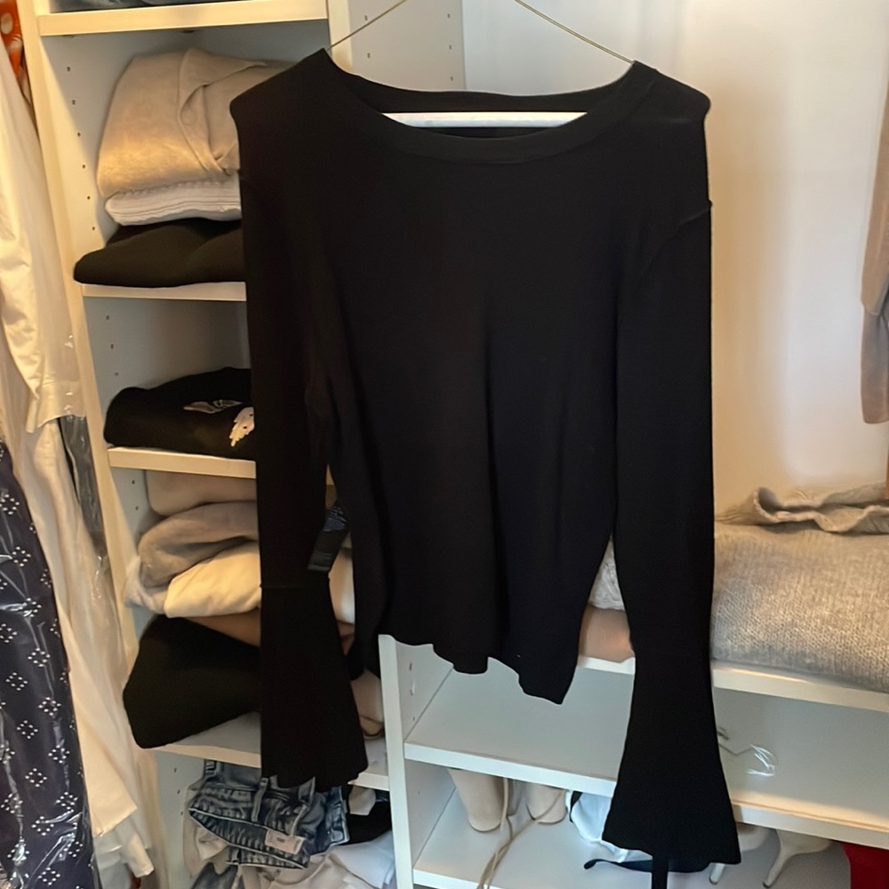 Top shop Black top bell sleeves